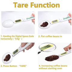 500g/0.1g Weight Measuring Spoon Portable LCD Digital Kitchen Scale Electronic Food Measuring Spoon Scale Kitchen Tool for Food