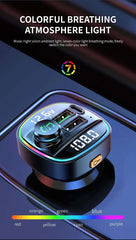 Bluetooth 5.0 FM Transmitter Handsfree Car Radio Modulator MP3 Player With 22.5W USB Super Quick Charge Adapter for Car