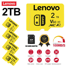 Lenovo 2TB SD Memory Card 1TB 512GB 256GB A2 U3 Micro TF SD Card 128GB High Speed MLC TF Card For Nintendo Switch Ps4 Games PC