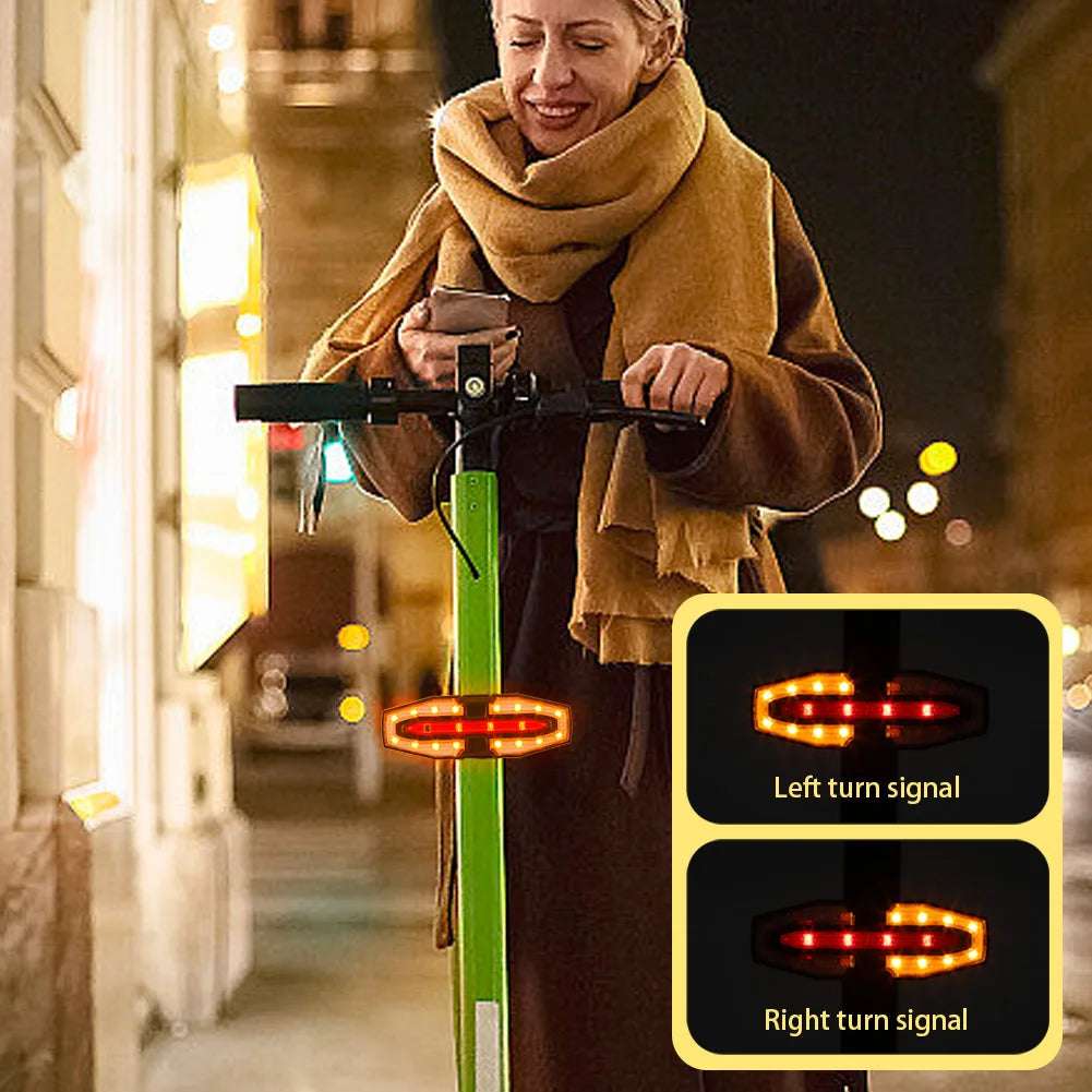 Turn Signal Rear Lamp USB Rechargable Waterproof E-Scooter Safety Warning Tail Light LED Turn Signal Light for M365 Pro 2 MI 4