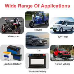 Car Battery Charger 12V 6A Pulse Repair LCD Display Smart Fast Charge AGM Deep Cycle GEL Lead-Acid Charger For Auto Motorcycle