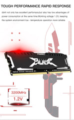 ذاكرة PUSKILL RAM DDR4 سعة 16 جيجابايت و8 جيجابايت و1.2 فولت وتردد 3200 ميجاهرتز و2666 ميجاهرتز وذاكرة تبريد UDIMM للكمبيوتر المكتبي