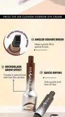 1 PC 3D Eyebrow Gel Dyeing Cream with Brush Long-lasting Air-cushion Dye Brows Tint Long-lasting Natural Makeup Eyebrow Enhancer