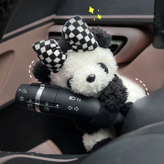 Car Cute Wiper Ornaments Plush Doll Capybara Panda Cat Turn Signal Switch Ornament Car Interior Decoration Accessories