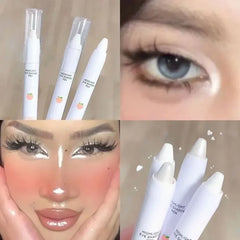 1PC Highlight Waterproof and Sweatproof Glitter Eyeshadow Pencil Good Texture Durable Eye Shadow Stick Strobe Matte Highlighter