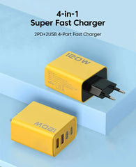 شاحن سريع 120 وات من النوع C Quick Charge 3.0 محول شاحن USB لأجهزة iPhone وSamsung وXiaomi PD USB شاحن سريع الشحن