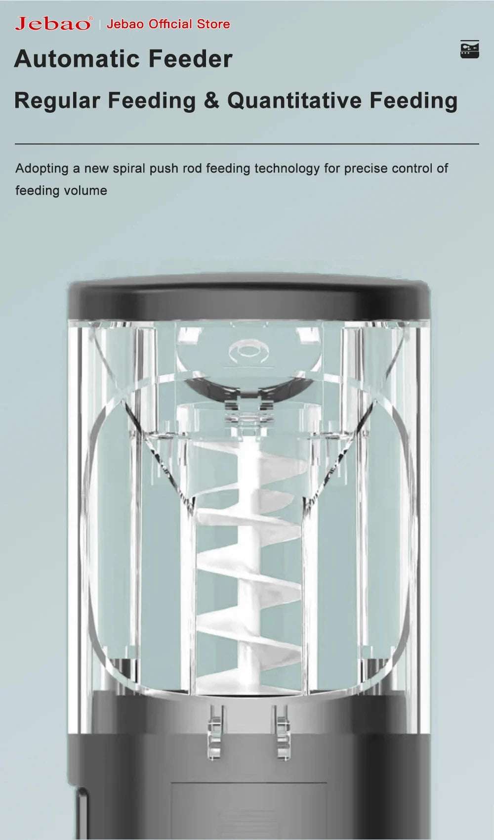 Jebao Jecod New Aquarium Fish Tank Feeder Intelligent Automatic Feeder Digital Timing Wifi Wireless Remote Control Fish Feeding