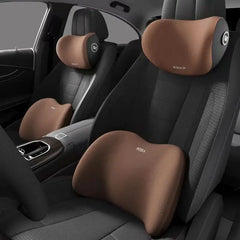 Ergonomic Memory Foam Car Seat Cushion - Lumbar Support & Neck Pillow For All-Season ComfortSynthetic Fiber Car Accessories