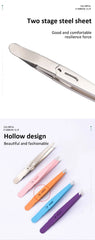 Eyebrow Tweezer 1 Piece Colorful Hair Beauty Fine Hairs Puller Stainless Steel Slanted Eye Brow Clips Removal Makeup Tools