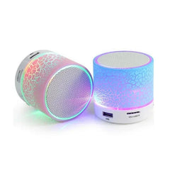 مكبر صوت بلوتوث صغير لاسلكي مكبر صوت Crack LED بطاقة TF USB مضخم صوت محمول MP3 صوت مكبر صوت لاسلكي للهواتف الذكية