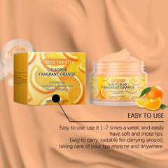 Orange Lip Scrub Reduce Lips Fine Lines Moisturizing Repairing Exfoliating Dead Skin Keratin Two-in-one Dual-effect Scrub