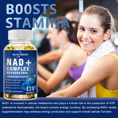 NAD Supplement Extra Strength for Women & Men, Resveratrol, PQQ, CoQ10 & Vitamin B3 – Energy Antioxidant,Cell Health Support