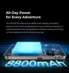 هاتف Oukitel WP200 Pro 5G Modular RuggedPhone القابل للفصل وسماعة الأذن - ساعة ذكية 72 جيجابايت + 1 تيرابايت MTK8200 هاتف ذكي وكاميرا 108 ميجابكسل