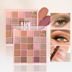 25-color eye shadow tray, oatmeal milk tea tray, sparkling powder, pearl sequins, gentle orange brown, affordable eye shadow