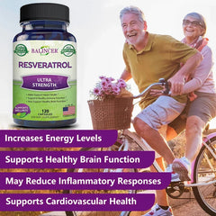 Balincer Resveratrol Capsules Support Cardiovascular Health, Antioxidants, Improve Immunity, and Promote Smooth Skin
