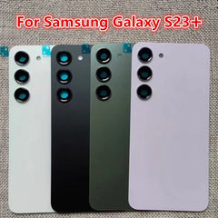 غطاء خلفي زجاجي لهاتف سامسونج جالاكسي S23 بلس S916 مقاس 6.6 بوصة، غطاء خلفي زجاجي لإصلاح واستبدال الباب الخلفي + عدسة الكاميرا