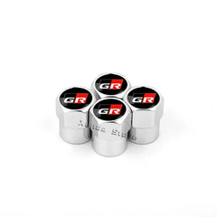 4Pcs Car Wheel Tire Valve Stem Caps Air For GR Sport Yaris 86 Corolla Camry Hilux Supra C-HR Highlander RAV4 Tyre Accessories