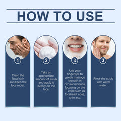 Exfoliating Moisturizing Men's Face Oil Control Scrub Cream Exfoliating Face Remove Blackhead Grease Nourish Soothing Skin Care