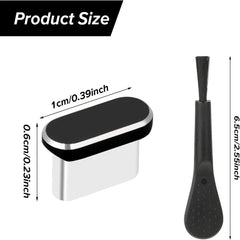 4Pcs USB C Dust Plug With Cleaning Brush Anti Dust USB-C Plug Cover Charging Port Cover Caps  For iphone Samsung All Smart Phone