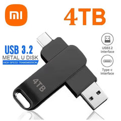 محرك أقراص فلاش USB 3.2 من شاومي بسعة 16 تيرابايت، بطاقة ذاكرة معدنية عالية السرعة، محرك أقراص فلاش، محرك أقراص فلاش، عصا مقاومة للماء