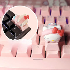 Single Keycap for Cross Axis Mechanical Keyboard Special Keycap Cute KT Kuromi Melody Pink Additional Keycap