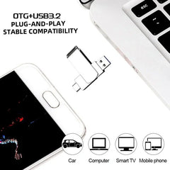 محرك أقراص فلاش USB 3.2 فائق السرعة من شاومي بسعة 16 تيرابايت، محرك أقراص USB 3.2 فائق السرعة لنقل المعادن، محرك أقراص USB مقاوم للماء من النوع C، محرك أقراص SSD USB