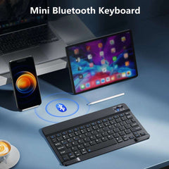 7/10inch Bluetooth Keyboard Wireless Keyboard Bluetooth Mini English Russian Keyboard Rechargeable For ipad Phone Tablet