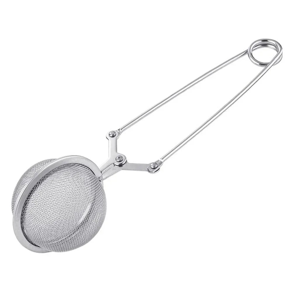 Stainless Steel Spoon Tea Ball Infuser Filter Squeeze Leaves Herb Mesh Strainer Tea Infuser In Mesh Tea Ball Filter with Handle