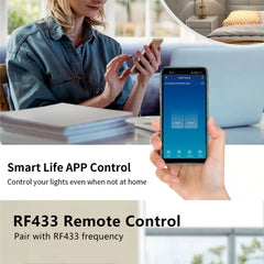 مفتاح حائط ذكي Tuya US WiFi RF433 1/2/3/4 Gang بدون سلك محايد مستشعر لمس مفاتيح إضاءة LED المنزل الذكي Alexa Google Home