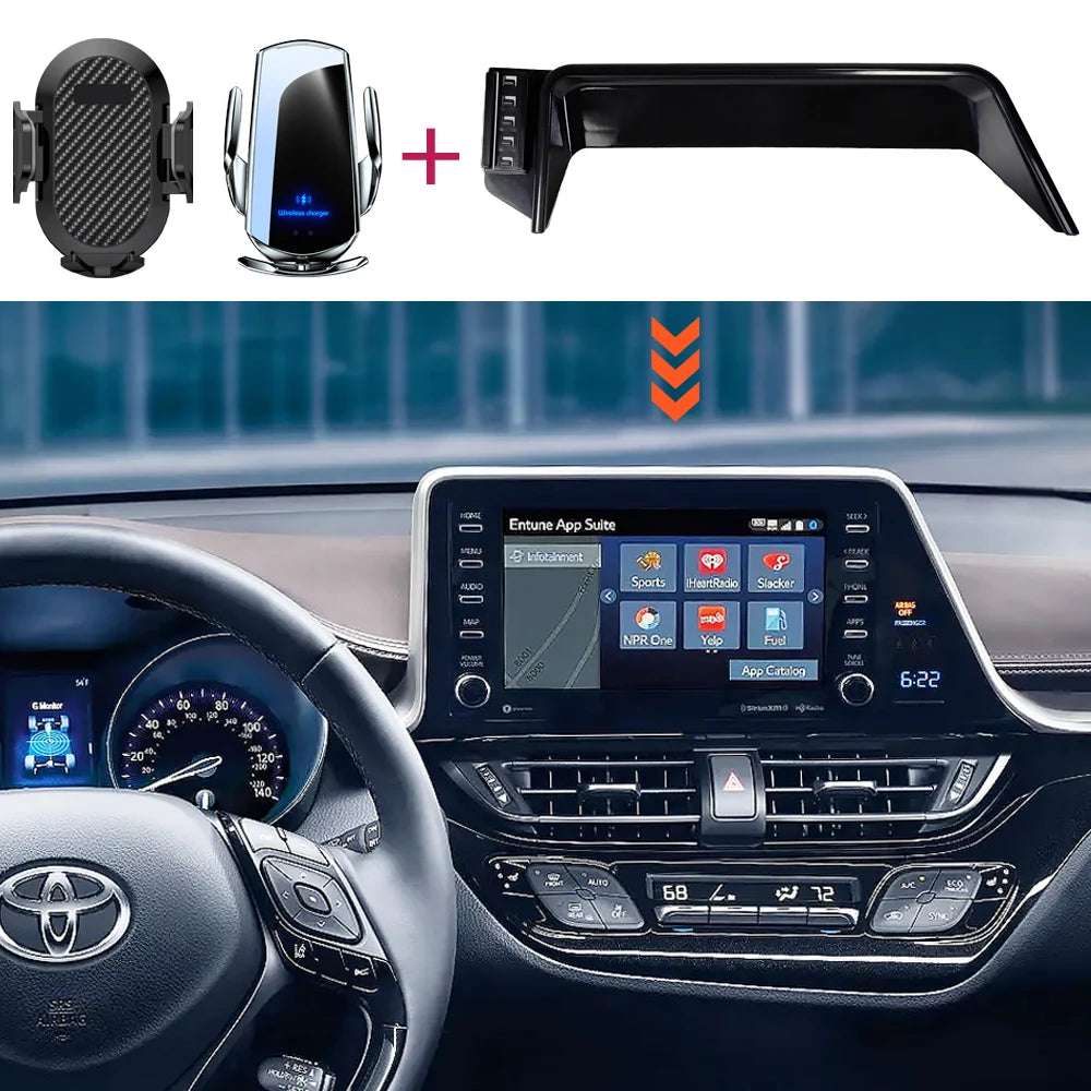 Car Phone Holder For Toyota CHR 2018 2019 2020 2021 2022 C-HR Screen Fixed Navigation Bracket Base Wireless Charging Accessories