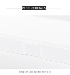 2023 Pencil Cases Pens Storage School Office Simple Matte Transparent Plastic Box Frosted White Stationery Supplies