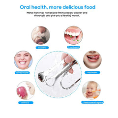 1pcs/2pcs/3pcs Metal Tongue Scraper Cleaner for Adults & Kids, Portable Stainless Steel Tongue Scrapers Brushes for Removing