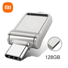محرك أقراص فلاش USB Type-c 2 في 1 من شاومي بسعة 2 تيرابايت 3.2 بوصة، نقل عالي السرعة، قرص معدني مقاوم للماء، عالمي للهواتف المحمولة والكمبيوتر