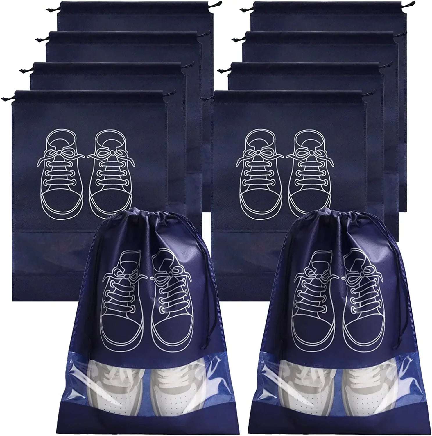 5/10PCS Shoes Storage Organizer Bags Non-Woven Shoe Dust Bags Portable Travel Shoe Bag Shoes Storage Packing Pouch Organizers