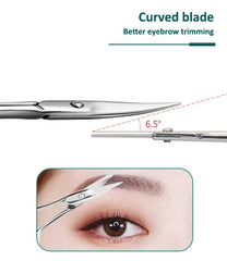 Curved Blade Eyebrow Scissors Professional Stainless Steel Precision Trimmer Eyebrow Eyelash Hair Remover Tool Nose Hair Scissor