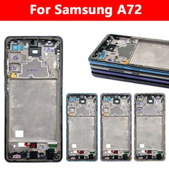 NEW For Samsung A33 A52 A52S A72 A52 5G A54 A73 Front Housing LCD Frame Bezel Plate Replacement Repair Part With Side Button