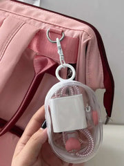 Portable Mini Zipper Storage Bag Keychain Box Organizer For Earphones Chargers Bags  A Gift for My Girlfriend Case