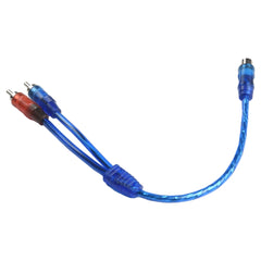 2Pcs Set RCA Audio Cable "Y" Splitter Adapter Computer 1 Female To 2 Males Cord 12 Inch Cables For Home Audio