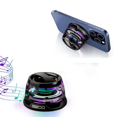 مكبر صوت بلوتوث محمول G200 مزود بإضاءة RGB ومكبر صوت مغناطيسي BT5.3 وصندوق صوت صغير مع إمكانية التشغيل لمدة 7 ساعات وحامل هاتف