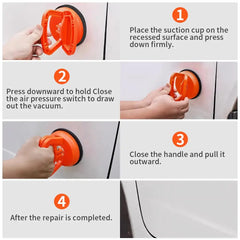 2Pcs Car Bump Puller Car Shape Bump Fixer Repair Tool Set Large Pull Suction Cup Dent Puller Dent Repair Sucker Car Tools For Au