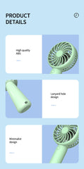 1200mAh Mini Portable FansHandheld USB Rechargeable Quiet Handheld FanAir cooler Outdoor Travel Hand Fans ventilation Fan