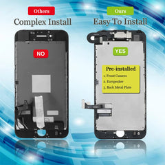 Full Set Screen For iPhone 7 7G LCD Display Replacement Touch Digitizer Complete Assembly+Camera+Ear Speaker A1660 A1778 A1779