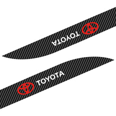 2pcs For Toyota Yaris Corolla Avensis Aygo Vitz Vios Yaris Mark-X Mirai Car Door Side Skirt Sill Stripe Carbon Decals Styling