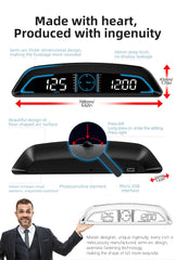 AD Car Speedometer With Alarm Water Temperature Meter G3 GPS / B3 OBD Head Up Display Accessories Auto Tachometer Clock Time