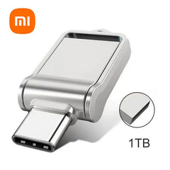 محرك أقراص فلاش USB Type-c 2 في 1 من شاومي بسعة 2 تيرابايت 3.2 بوصة، نقل عالي السرعة، قرص معدني مقاوم للماء، عالمي للهواتف المحمولة والكمبيوتر