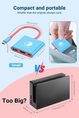 Game Dock 4K HDMI USB 3.0 Hub Adapter USB C Splitter TV Portable Docking Station for Laptops PC iPad MacBook Air Pro
