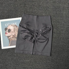 Summer Seamless Yoga Shorts High Waist Workout Shorts Women Sexy Booty Tummy Control Gym Leggings Breathable Running Shorts