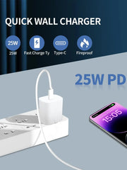 محول شاحن سريع PD 25 وات من النوع C لأجهزة سامسونج