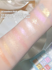 Christmas Snowflake 9-Color Eyeshadow Palette - Fine, Easy-To-Apply Powder With Sparkling Chameleon & Pearlescent Shades In Cora