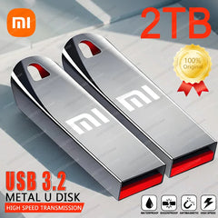 محرك أقراص فلاش USB 3.2 معدني عالي السرعة من شاومي بسعة 2 تيرابايت و512 جيجابايت و1 تيرابايت ومحرك أقراص USB محمول مقاوم للماء